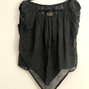 Vivienne Westwood sheer cotton black sleeveless top
